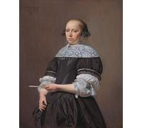 DQCJIYIGL De Célèbres Tableaux Murale Art Posté Affiches et Impressions Portrait d'Elisabeth Van Kessel par Van Everdingen Animaux Art Poster Pour les Décorations pour la Maison 60x90cm