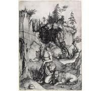 DQCJIYIGL De Célèbres Tableaux Murale Art Posté Affiches et Impressions Toujours la pénitence d'Albrecht Dürer Animaux Art Poster Pour les Décorations pour la Maison 60x90cm