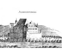 DQCJIYIGL De Célèbres Tableaux Murale Art Posté Affiches et Impressions Vischer Gravure du Château Albrechtsberg Autour par Georg Matthaus Vischer Pour les Décorations pour la Maison 60x90cm