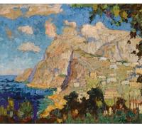DQCJIYIGL De Célèbres Tableaux Murale Art Posté Affiches et Impressions Vue du Monte Solaro Étude de Konstantin Ivanovitch Gorbatov Animaux Art Poster Pour les Décorations pour la Maison 60x90cm