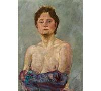 DQCJIYIGL De Célèbres Tableaux Murale Art Posté Affiches et Impressions Weiblicher Halbakt Max Klinger Animaux Art Poster Pour les Décorations pour la Maison 60x90cm