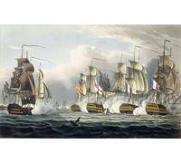 DQCJIYIGL Moderne Toile Décor Art Mural Classique Après la mort de son commandant, le capitaine Cooke à la bataille de Trafalgar par Whitcombe Pour la Décoration de la Chambre à Coucher 60x90cm