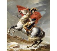 DQCJIYIGL Moderne Toile Décor Art Mural Classique Bonaparte Franchising Le Grand Saint Bernard par Jacques Louis David Pour la Décoration de la Chambre à Coucher 60x90cm