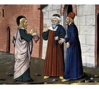 DQCJIYIGL Moderne Toile Décor Art Mural Classique Judas va chez le prêtre et avoue sa trahison du Christ par Cristoforo De Predis Pour la Décoration de la Chambre à Coucher 60x90cm