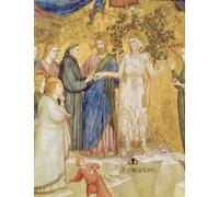 DQCJIYIGL Moderne Toile Décor Art Mural Classique Le Christ bénit le mariage mystique de St avec la pauvreté par Giotto Di Bondone Pour la Décoration de la Chambre à Coucher 60x90cm
