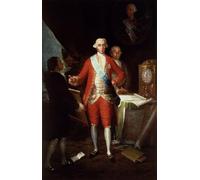 DQCJIYIGL Moderne Toile Décor Art Mural Classique Portrait de Don Jose Monino Y Redondo I Conde De Floridablanca par Francisco De Goya Pour la Décoration de la Chambre à Coucher 60x90cm