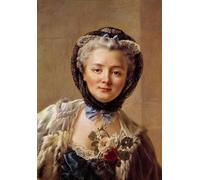 DQCJIYIGL Moderne Toile Décor Art Mural Classique Portrait de Madame Drouais née Anne Françoise Dore épouse du peintre par François Hubert Drouais Pour la Décoration de la Chambre à Coucher 60x90cm