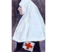 DQCJIYIGL Moderne Toile Décor Art Mural Classique Portrait d'Ep Nesterova habillée en infirmière par Mikhaïl Nesterov Pour la Décoration de la Chambre à Coucher 60x90cm