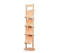 DQERHSHOZ Porte - journaux de Livre au Sol Porte-revues en Bois Présentoir sur Pied Banque de Stockage Multicouche Support de brochures Publicité Magazines A4 Porte-journaux d'information Support