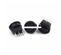 DQFOCPHHAA 10PCS 23mm 3 PINS 3 Position on-Off-on SPDT Round Rocker Switch 6A/250V 10A/125V AC