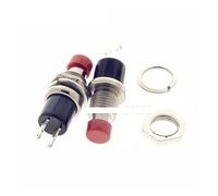 DQFOCPHHAA 10Pcs PBS-110 No Lock Switch/Self-resetting Push Button Switch Normally Closed Reset Switch Red Color PBS110