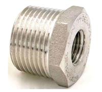 DQFOCPHHAA 3000 PSI Reduce 2" NPT Male x 3/4" NPT Female 304 Stainless Steel Reducing Bush Forged Pipe Fitting Reducer Air Water Gas Oil