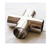 DQFOCPHHAA 60mm Pipe OD Butt Welding Cross 4 Ways Splitter SUS 304 Stainless Steel Fitting Spliter Homebrew Beer Wine