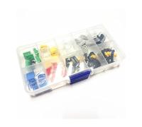 DQFOCPHHAA 85Pcs/Lot B3F Tactile Push Button Switch +A14 Color Hat + A14 Transparent Cap + Momentary Tact Touch Switch 12 * 12 * 7.3mm