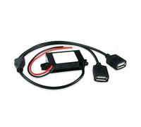 DQFOCPHHAA Convertisseur de puissance 12 V 24 V 36 V 48 V vers 5 V USB C DC Step Down 12 V vers 5 V DC Buck chargeur de voiture connecteur USBC de type C (1 câble vers 2 USB, CC 36 V 48 V (11-60 V))