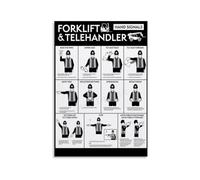 DQFOCPHHAA Forklift Signal Poster Operator Training Chart | Telehandler hand guide, loading dock visual, warehouse wall reference(Framed,16X24inch(40X60cm))