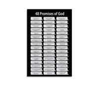 DQFOCPHHAA God's Faithful Promises Canvas - Collection of 48 Encouraging Bible Scriptures, Wall-Art for Family & Study(Unframed,12x18inch(30x45cm))
