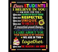DQFOCPHHAA I Believe In You Classroom Set, Inspirational Quotes for Students and Teachers, Motivational Wall Decor for School, Academic Encouragement(Unframed,12x18inch(30x45cm))