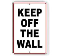 DQFOCPHHAA Metal Caution Sign for Gardens Lawns Patios Warning Keep Away From Wall Vintage Decor 8 X 12 in