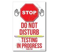 DQFOCPHHAA Testing in Progress Do Not Disturb Sign for Classroom Door, Stop Quiet for Standardized Exams, School Bulletin Board Notice for Teachers(Unframed,08x12inch(20x30cm))