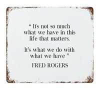 DQFOCPHHAA Vintage Tin Sign Featuring Quote It’s Not What We Have Inspirational Metal Wall Decor 8 X 12 in