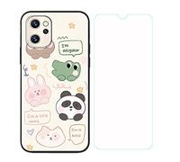 DQG Coque avec Verre Trempé écran Glass pour Umidigi Power 7 Max, Housse Etui Flexible Protection Souple Silicone Gel Noir TPU Case Cover pour Umidigi Power 7 Max (6.70") - LLM47