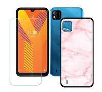 DQG Coque avec Verre Trempé écran Glass pour Wiko Y62, Housse Etui Flexible Protection Souple Silicone Gel Noir TPU Case Cover pour Wiko Y62 (6.10") - OP18