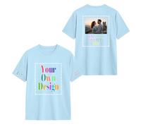 DQHXTK Tee Shirt personnalisés pour Hommes et Femmes en Gros,t Shirt Personnalisable Ajoutez des Images, des Photos ou des textes personnalisé pour des Cadeaux