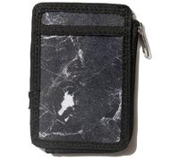 DQL Portefeuille fin minimaliste avec poche avant bloquant les RFID, portefeuille pour cartes de crédit pour homme et femme, porte-cartes de crédit avec poche zippée., Marbré, Portefeuille