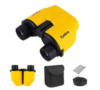 DQQ 10X25 HD Jumelles Compactes Mini Pliable Jumelles Enfant Adultes Puissante Autofocus Vision Nocturne Objectifs BAK4 Prism FMC pour Randonnée,Theatre,Chasse,Voyage,Jaune