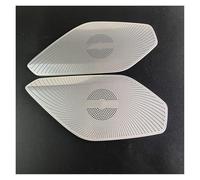 DQRG pour Mazda MX-5 MX 5 RF MX5 ND 2016-2022 Colonne Avant Voiture Klaxon Capot Haut-Parleur Cadre Décoratif À Paillettes Voiture Autocollant Garniture(Argent)