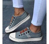 DQS 2021 Baskets Basses en Toile Chaussures Plates Femmes Chaussures vulcanisées décontractées Nouvelles Femmes été Automne Baskets à Enfiler Dames Femmes Chaussures