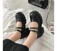 DQS Chaussures Lolita Chaussures Femmes Style Japonais Mary Jane Chaussures Femmes Vintage Filles Chaussures à Talons Hauts Plate-Forme étudiant collège Grand