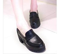 DQS Chaussures Uniformes japonaises Femmes Filles élèves de l'école Lolita Chaussures Noir Rouge Beige Cosplay Chaussures pour Adulte