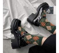 DQS Petites Chaussures en Cuir Femmes 2021 modèles de Printemps Chaussures Mary Jane Femmes Talons Hauts Japonais Chaussures à Plateforme rétro Femmes
