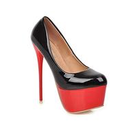 DQS Plate-Forme Talons Chaussures de Mariage Femme Sexy Talons Hauts Minces 16 cm Pompes Femmes en Cuir Verni Dames Chaussures