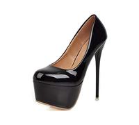 DQS Plate-Forme Talons Chaussures de Mariage Femme Sexy Talons Hauts Minces 16 cm Pompes Femmes en Cuir Verni Dames Chaussures