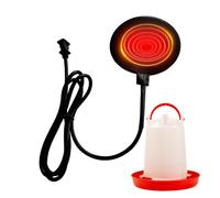 Dqsgiqe Abreuvoir pour poules - Base chauffante en silicone de 15 cm - 20 W - Avec câble de 180 cm - Pour fermes d'animaux de ferme en extérieur et arrière-cour