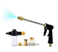 Dqsgiqe Douchette de jardin haute pression, embout en métal robuste, buse haute pression pour lavage de voiture, cour, arrosage, pelouse, entretien des , jardinage