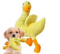 Dqsgiqe Jouet en peluche pour chien - Canard interactif - Jouet à mâcher d'intérieur pour chiens qui font leurs dents - Pour chiots de petites et grandes races - Pour la maison, les voyages, la vie