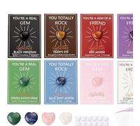 Dqsgiqe Lot de 28 cartes de Saint-Valentin pour - Avec pierres précieuses en - Pour salles de classe, fêtes scolaires, fêtes d'anniversaire, jardins d', crèches