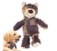 Dqsgiqe Ours robuste indestructible, jouet en peluche pour chien pour mâcheurs agressifs | Peluches incassables pour chiens, enrichissement contre l'ennui des animaux de compagnie