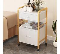 DQSPDBD Chariot utilitaire à roulettes à 3 niveaux avec roulettes, grand chariot de rangement mobile, étagères de rangement pour salle de bain, cuisine, bureau, atelier, facile à assembler