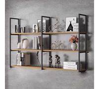 DQSPDBD Étagère de rangement flottante en fer à suspendre à 3 niveaux et 2 niveaux - Décoration murale décorative à suspendre - Étagère murale ovale pour la maison