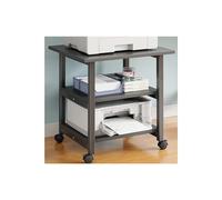 DQSPDBD Support d'imprimante à roulettes - 2 niveaux - Pour télécopieur, chariot mobile - Support d'imprimante peu encombrant