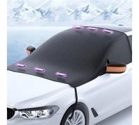 DQSZ Couverture Pare Brise Voiture pour Mitsubishi Lancer 2006-2016, Bache Pare Brise Protection Couverture Repliable Bache Anti Givre et Neige Accessoires,A/Orange