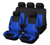 DQSZ Housses de Siège de Voiture pour Toyota Yaris 2000 2001 2002 2003 2004 2005-2023, Universel Avant Arrière Confortable Respirante Tissu Couvre Sieges Antidérapant Accessoires,E/Blue
