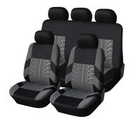 DQSZ Housses de Siège de Voiture pour Toyota Yaris 4 GR Cross Hybride 2020-2025, Universel Avant Arrière Confortable Respirante Tissu Couvre Sieges Antidérapant Accessoires,B/Gray