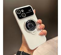 Dqtaoply Coque pour iPhone 13, Etui avec Support Magnétique, Caméra Arrière Protecteur Case Mate pour iPhone 13 - Blanc