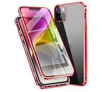 Dqtaoply Coque pour iPhone 13, Housse Integrale [avec Protection D'écran en Verre Trempé 9H] + [Caméra Arrière Protection] Protection 360°Etui Double Face Case pour iPhone 13 (Rouge)